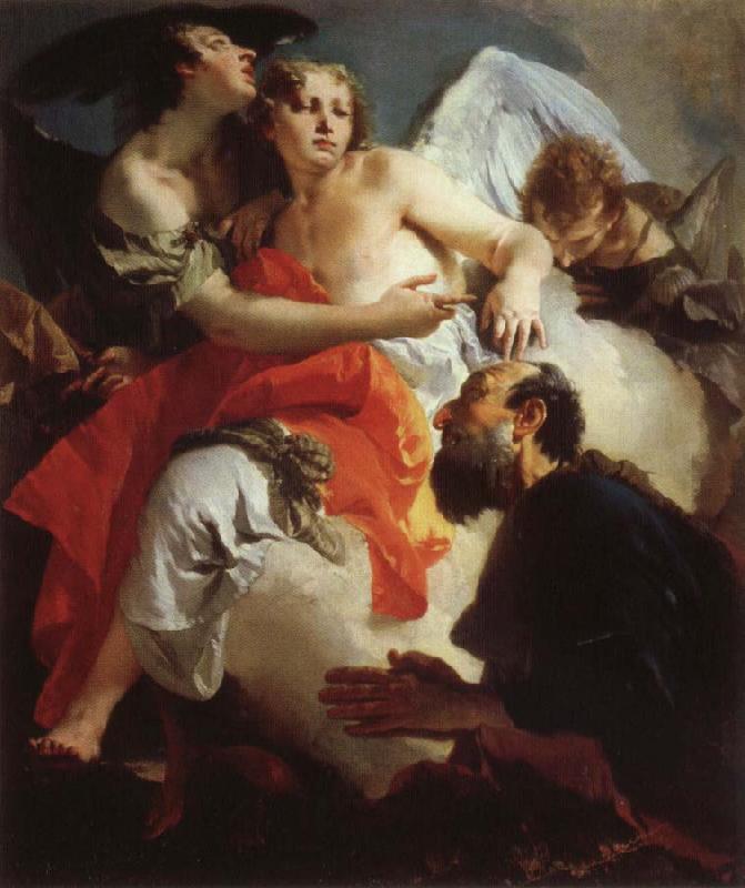 Giambattista Tiepolo Abraham and the Angels oil painting picture